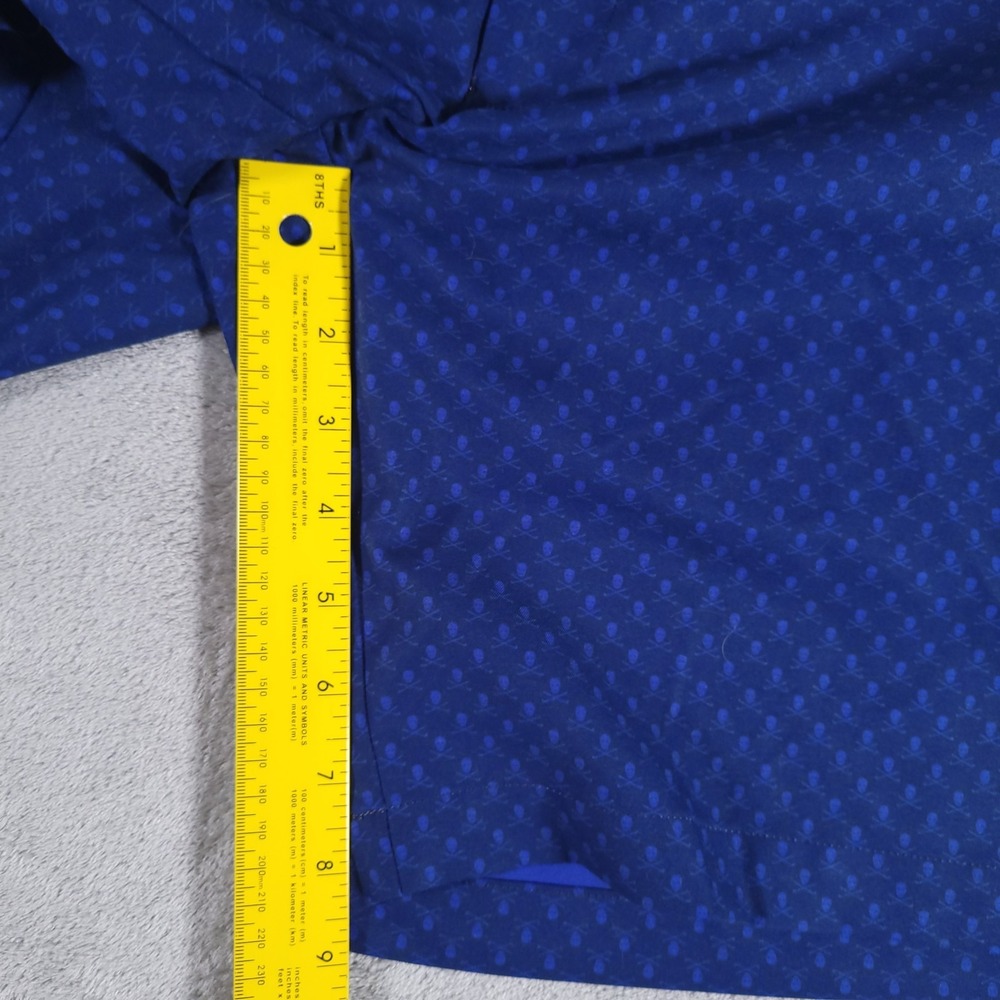 Peter Millar Crown Sport Golf Shorts Mens 34 Performance Skulls All Over Blue‎ - Picture 6 of 11